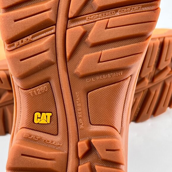 Caterpillar Outline ST Steel Toe Work Boot Size 10 Honey Full Grain Leather - Picture 11 of 16